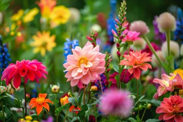 Obraz premium Colorful Flower Garden in Spring
