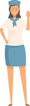 sailor woman waving blue uniform clip art preview