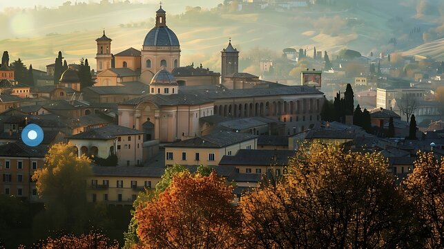 A city with many buildings