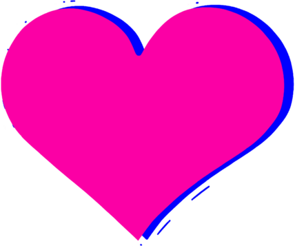 Bright and vibrant heart on a white background in purple color - Powered by Adobe