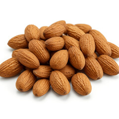 Fototapeta premium Almonds over white background