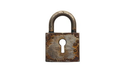 Padlock on transparent background