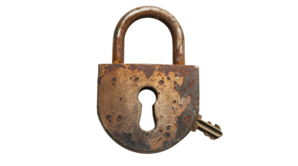 Padlock on transparent background