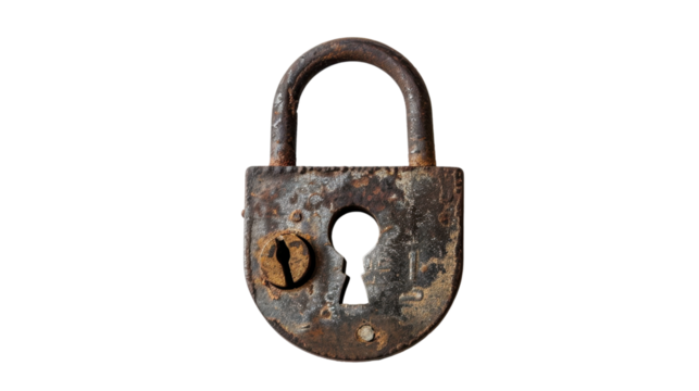 Padlock on transparent background