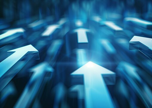 Futuristic Blue Arrows Motion Illustration
