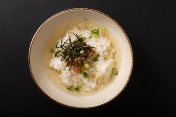 サーモンなめろう　茶漬け