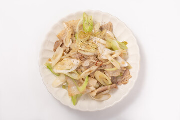 ねぎ塩豚バラ炒め