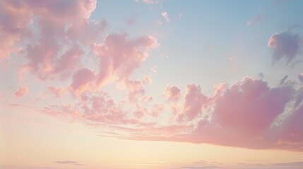 Fototapeta premium Serene Pastel Dawn Sky - Peaceful Background with Soft Colors