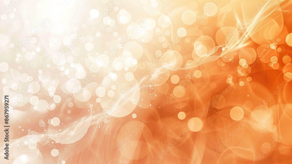 Poster serene orange gradient background fading into white with copy space