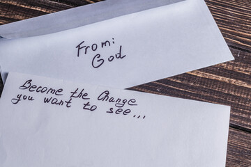 Spiritual message in the mail Photo