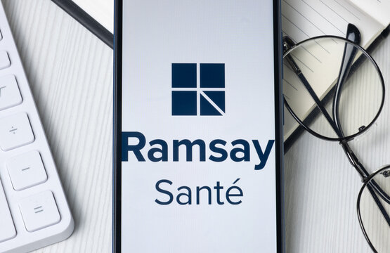 New York, USA - 21 June 2024: Ramsay Health Care Logo on Phone Screen, Company Icon