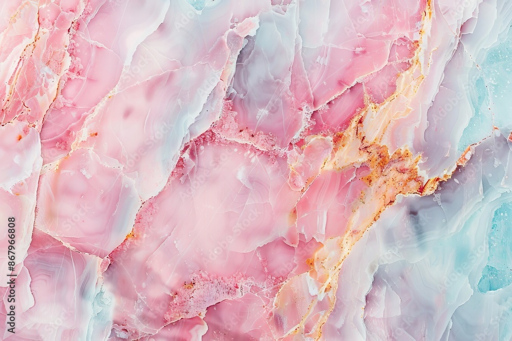 Poster Abstract background of pink marble texture. Liquid marble pattern