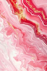 Abstract background of red and pink marble texture. Liquid marble pattern