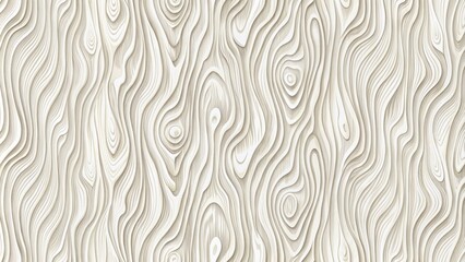 Fototapeta premium Minimalist stylish seamless pattern background featuring a white painted 3D wood texture design with realistic grain and knots.