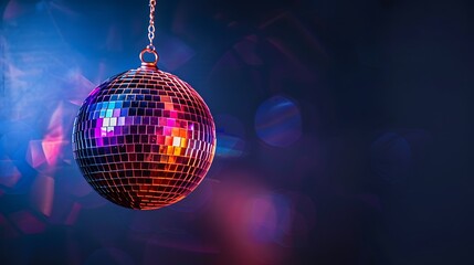 Obraz premium purple disco ball