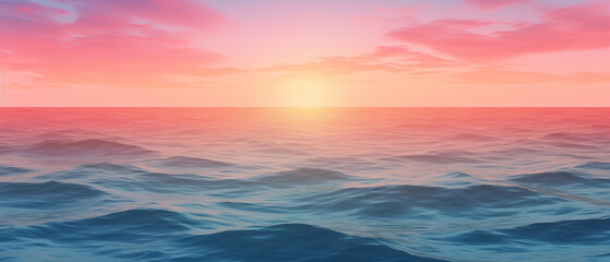 Sunset Over Calm Ocean Waters