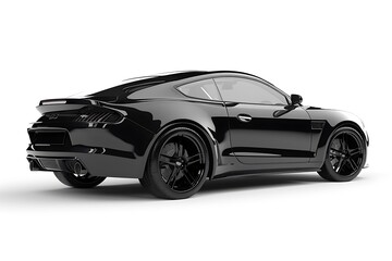 Black car isolated on white background