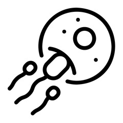 fertilization line icon