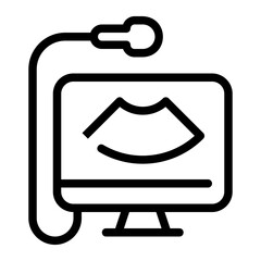 ultrasonography line icon