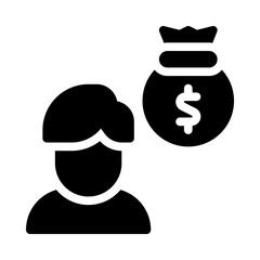 investor glyph icon