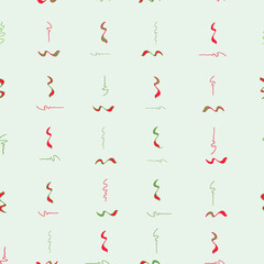 Red and Green Holiday Ribbons in a Checker Seamless Repeat Pattern 