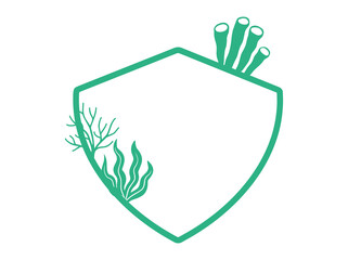 Summer Sea Line Art Frame Background