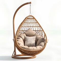 Cozy hanging egg chair