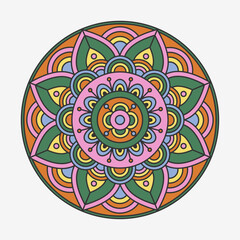 Background pattern with ethnic floral ornament