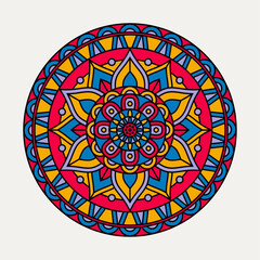 Background pattern with ethnic floral ornament