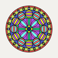 Background pattern with ethnic floral ornament