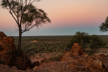 Sunset over Baldy Knob, Quilpie, Queensland