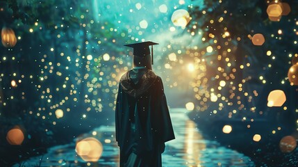 convocation party getting a degree holder