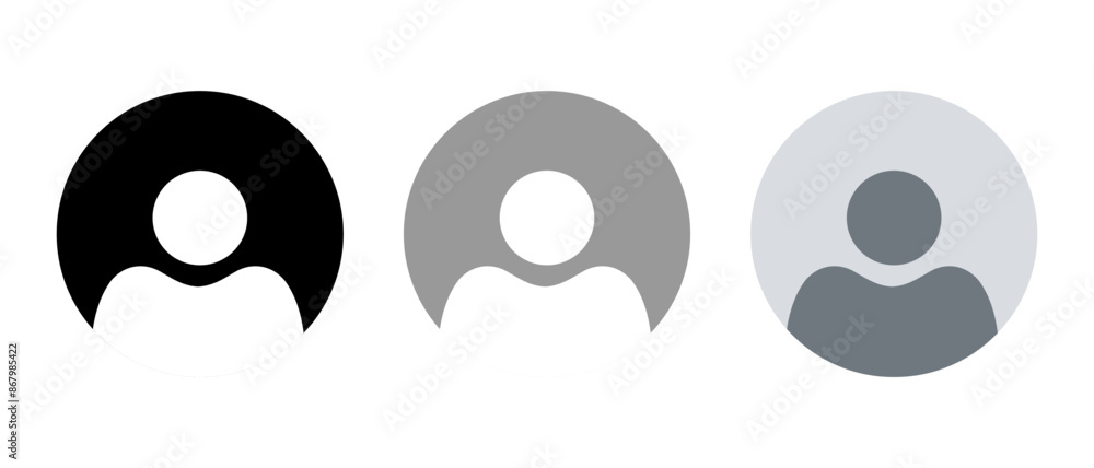 Poster default avatar profile icon. simple user sign symbol