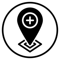 Fototapeta premium add glyph icon