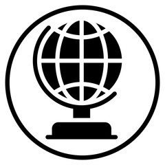 earth globe glyph icon