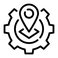 gear line icon