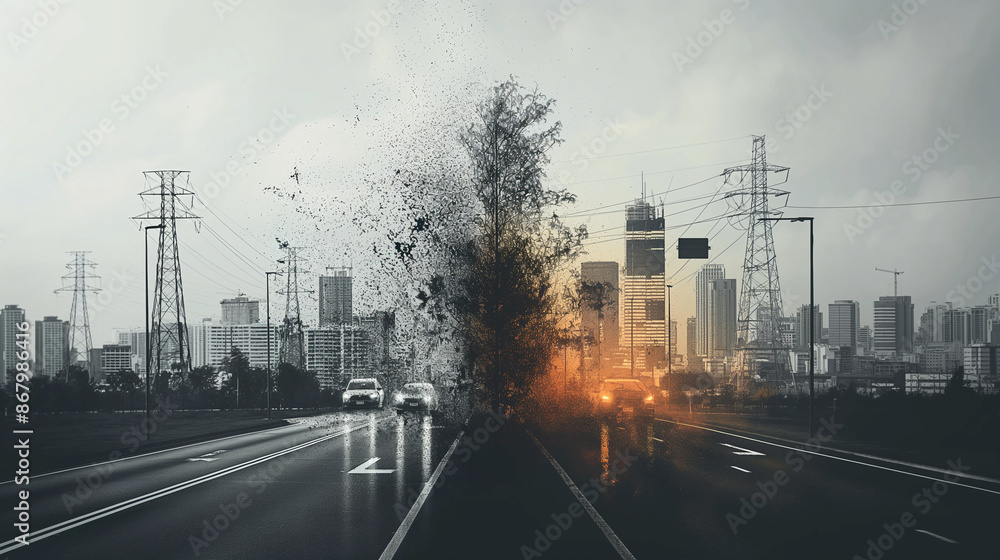 Poster design a minimalist, scratchy sketch style black and white drawing that combines elements of both 4g