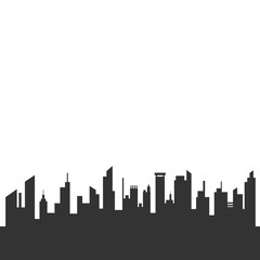 Fototapeta premium Silhouette Of City Building