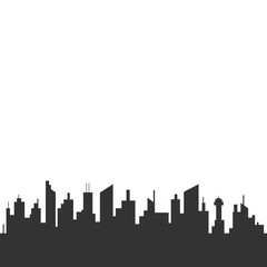 Fototapeta premium Silhouette Of City Building
