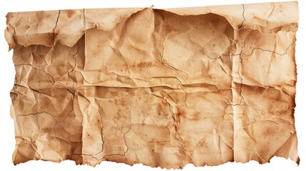 Aged paper texture for vintage design on white background