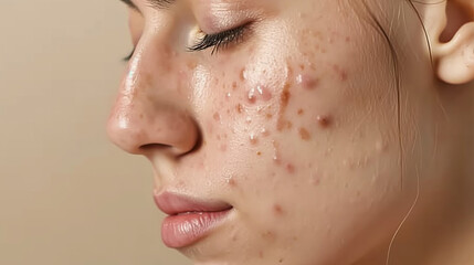 Obraz premium Effective Acne Treatment with Sodium Ascorbyl Phosphate: Clear, Bright, and Healthy Skin