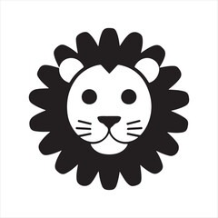 A cute lion vector art illustration
