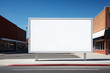 Obraz premium Blank advertising mockup board for advertisement at bookstore