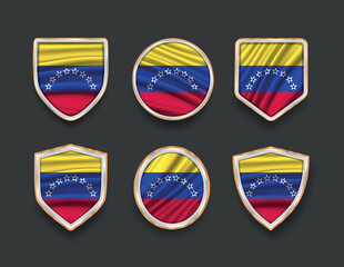 set of flags in frames with various frame shapes