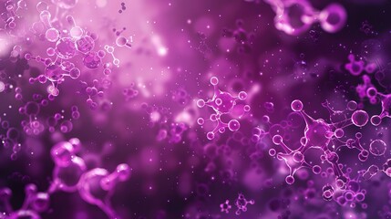 Abstract purple molecule structure background for science and medical research