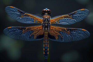 A Stunning Dragonfly With Intricate Wings