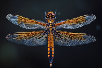 Dragonfly with Intricate Wing Patterns