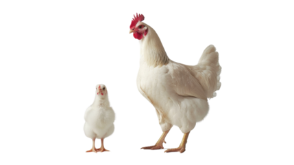Village chicken on transparent background