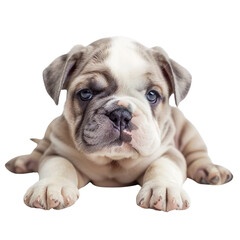 Obraz premium Bulldog puppy isolated on transparent background