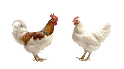 Fototapeta premium Village chicken on transparent background